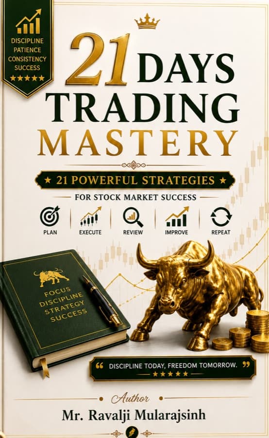 21 Days Trading Mastery eBook cover by Mularajsinh Ravalji
